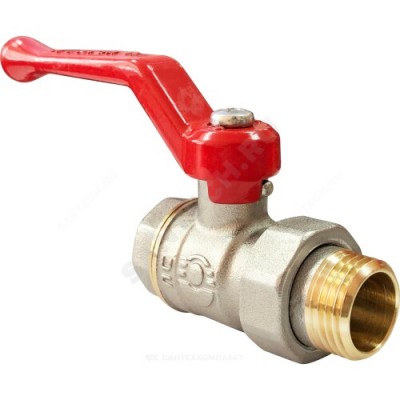 Кран шаровой латунь никель 11Б27фт1М OPTIMA Ду 15 Ру25 ВР/"американка" полнопроходной рычаг VALFEX VF.225.NLR1.012
