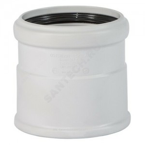 Муфта (PP-MD) насадная бесшумная светло-серая Skolan dB SKAM Дн 135 (DN125) б/нап в/к Ostendorf 336810