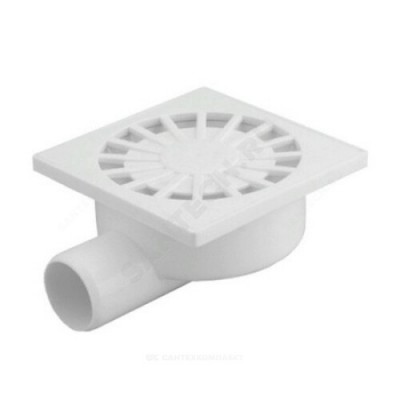 Трап нерегулируемый с гидрозатвором Дн 50 150х150мм горизонтальный выпуск Ostendorf 904050