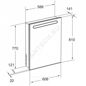 Шкаф зеркальный Victoria Nord Black Edition 60 L черный Roca ZRU9000098
