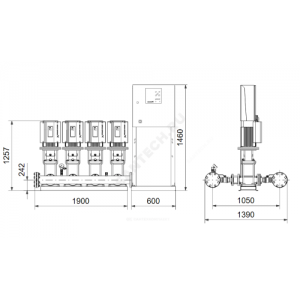 Установка повышения давления Hydro MPC-E 4 CRE45-2-2 Grundfos 99208355