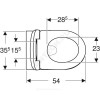 Унитаз подвесной Renova T54 дюропласт Geberit 500.802.00.1