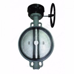 Затвор дисковый поворотный чугун R59W Ду 350 Ру16 межфл с редуктором диск чугун манжета EPDM Giacomini R59WX035