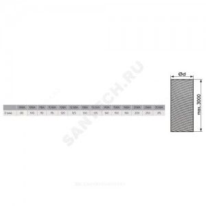 Воздуховод гибкий D125 L=1500мм гофрированный алюминий Эра 13ВА1,5