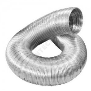 Воздуховод гибкий D125 L=1500мм гофрированный алюминий Эра 13ВА1,5
