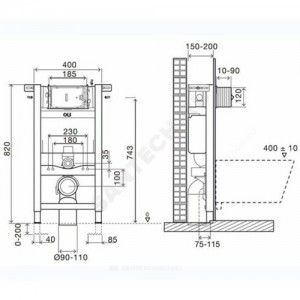Инсталляция для подвесного унитаза Expert EVO/SPEED с кнопкой смыва Karisma хром глянцевый OLI 004599