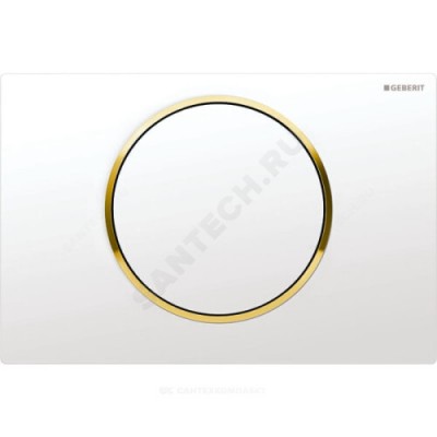 Кнопка для инсталляции Sigma 10 белая/позолота Geberit 115.758.KK.5