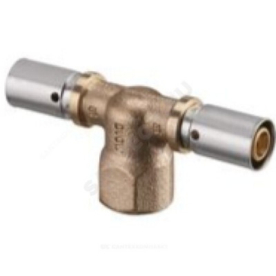 Тройник бронза/нерж пресс Дн 26х3,0х1/2" ВР Oventrop 1513647