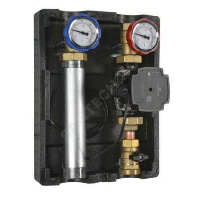 Группа насосная высокотемпературная R003 Ду 25 правая без смешения с насосом Grundfos UPS2 25/60 Icma 94R003AEDP326