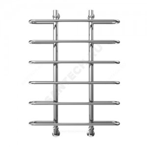 Полотенцесушитель водяной нерж сталь Лесенка Ду 25 (1") НР 600х1000мм 7П нижнее подключение в/к соединитель (1"х3/4") Фараон Элит-Металл В-26-03