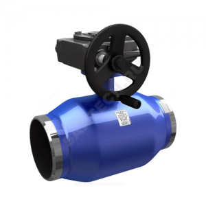 Кран шаровой сталь КШ.Ц.П.Р Ду 125 Ру25 п/привар с редуктором полнопроходной LD КШ.Ц.П.Р.125.025.П/П.02