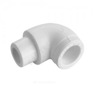 Угольник PP-R белый внутр/наруж пайка Дн 20х90гр Ру25 RTP (РосТурПласт) 10816