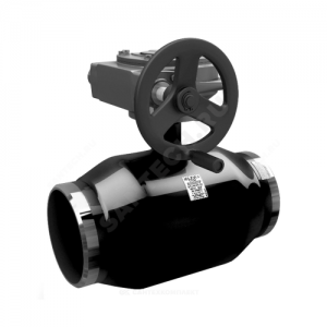 Кран шаровой сталь КШ.Ц.П.Р Ду 125 Ру25 п/привар с редуктором LD КШ.Ц.П.Р.125/100.025.Н/П.02