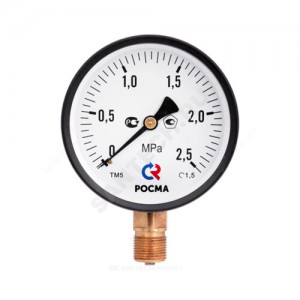 Манометр ТМ-610Р.05 радиальный Дк150мм 0-1,6 МПа G1/2" Росма 00000007730