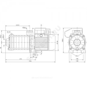 Насос многоступенчатый горизонтальный MHIL 103-E-1-230-50-2 PN10 1х230 В/50 Гц Wilo 4083885