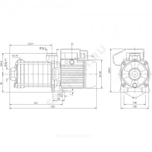 Насос многоступенчатый горизонтальный MHIL 502-E-3-400-50-2 PN10 3х400 В/50 Гц Wilo 4083905