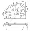Ванна акриловая Эдера L 170х110 без ножек левосторонняя Santek 1.WH11.1.995