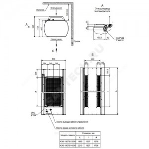 Завеса воздушно-тепловая водяная Оптима 500 L=1500мм 68,5 кВт Тепломаш КЭВ КЭВ-130П5132W