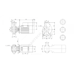 Насос консольно-моноблочный NB40-125/105 A-F2-A-BAQE PN16 3х380-420/660-725В/50Гц Grundfos 97839217