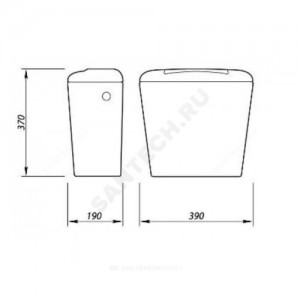 Бачок для унитаза Универсал белый боковой подвод без комплекта Лобненский стройфарфор .
