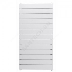 Радиатор трубчатый Соло Г 2-1750 8 секций с нижней подводкой ВР G 1/2" RAL 9004 (сигнальный чёрный) матовый КЗТО