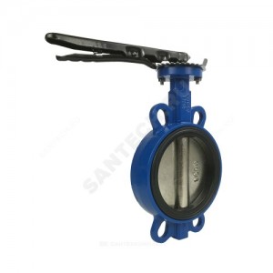 Затвор дисковый поворотный чугун Ду 200 Ру16 межфл с рукояткой диск чугун манжета EPDM EURO Benarmo