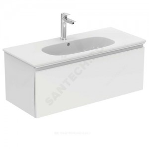 Тумба под умывальник 100 TESI белый глянец/белый матовый Ideal Standard T0048OV