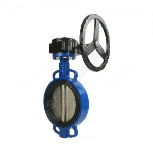 Затвор дисковый поворотный чугун Ду 700 Ру10/16 межфл с редуктором диск нерж манжета EPDM EURO Benarmo