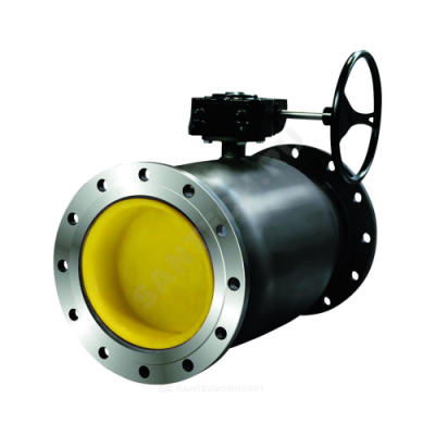 Кран шаровой сталь КШ.Ц.Ф.Р Ду 700 Ру16 фл с редуктором LD КШ.Ц.Ф.Р.700/600.016.Н/П.02