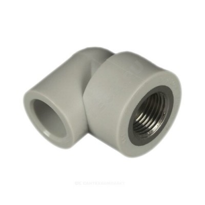 Угольник PP-R комбинированный серый ВР Дн 20х3/4" RTP (РосТурПласт) 11039