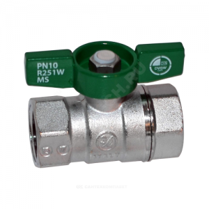 Кран шаровой латунь хром R251W Ду 10 Ру42 ВР бабочка Giacomini R251WX022