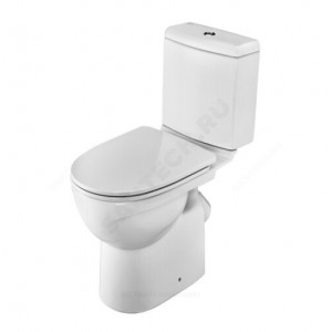 Унитаз-компакт Юнион белый нижний подвод косой выпуск 2/реж дюропласт Soft close тонкое сиденье Santek 1.WH30.2.420