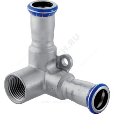 Водорозетка проходная сталь нерж Дн 15х1/2" пресс/ВР Mapress Geberit 33503