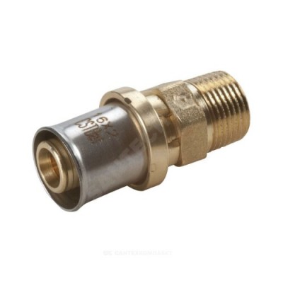 Муфта МП латунь пресс Дн 16х3/8" НР RM107 Giacomini RM107Y023