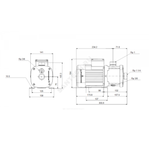 Насос многоступенчатый горизонтальный CM-G 5-3 AQQV PN16 3х220-240/380-415В/50 Гц Grundfos 96806824