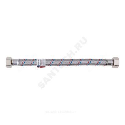 Подводка гибкая для воды нержавеющая оплетка ГИГАНТ 3/4" г-г L=0,6 м AQUALINE 4949