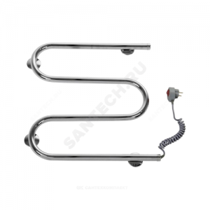 Полотенцесушитель электрический нерж сталь М-образный 50 Вт 400х500мм боковое подключение Терминус 25 ПСЭ 4620768883903