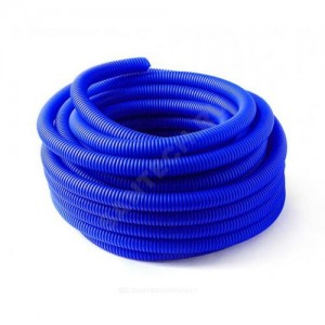 Шланг гофрированный для PE-X Дн 32 для трубы Дн 20 синий бухта 50м РОС