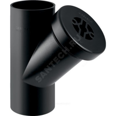 Ревизия ПНД с круглой крышкой Дн 110х45гр Geberit 367.453.16.1