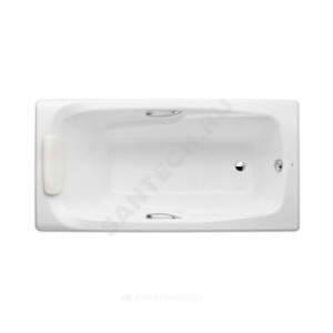 Ванна чугунная Ming 170х85 с отверстиями для ручек без ножек Roca 2302G000R