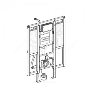 Инсталляция для подвесного унитаза Duofix без кнопки смыва для инвалидов Geberit 111.375.00.5