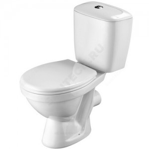 Унитаз-компакт Паллада белый нижний подвод горизонт/выпуск 2/реж дюропласт микролифт Santek 1.WH30.2.376