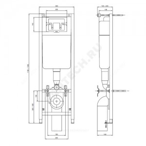 Инсталляция для подвесного унитаза без кнопки смыва Ideal Standard W370567