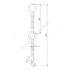 Цепь подъемная с карабином сталь оц L=6 м Grundfos 98425781