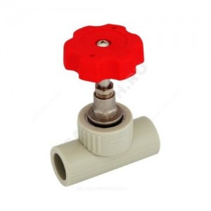 Клапан (вентиль) PP-R запорный серый внутренняя пайка Дн 20х90гр RTP (РосТурПласт) 15523