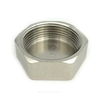 Заглушка латунь никель Ду 50 (2") ВР Китай