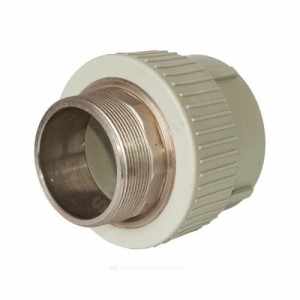 Муфта PP-R комбинированная под ключ серая НР Дн 40х1 1/4" RTP (РосТурПласт) 15909