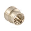 Муфта латунь никель переходная Ду 25х20 (1"х3/4") ВР/ВР VALFEX VF.240.N.100.034