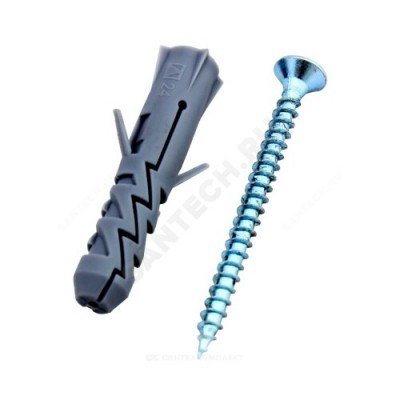 Шуруп крестообразный шлиц D5х65/8х60 с дюбелем