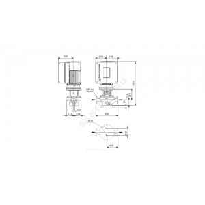 Насос ин-лайн с сухим ротором TPE 125-230/4-S A-F-A-BQQE 3х400В/50 Гц Grundfos 98743715